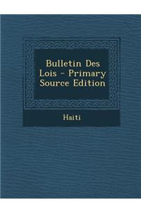 Bulletin Des Lois