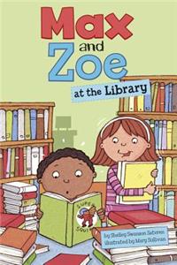 Max and Zoe at the Library