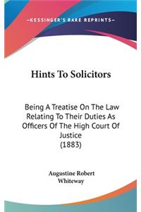 Hints to Solicitors