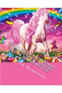 Sparkling Rainbow Ponies Coloring Book