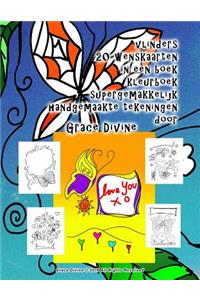 vlinders 20 wenskaarten in een boek supergemakkelijk handgemaakte tekeningen door Grace Divine