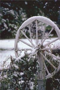 Journal Snow Covered Wagon Wheel