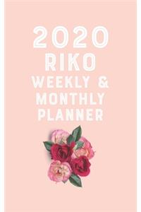 RIKO planner 2020-2021, planner calendar 2020 for RIKO Monthly Weekly 2020 Planner A beautiful