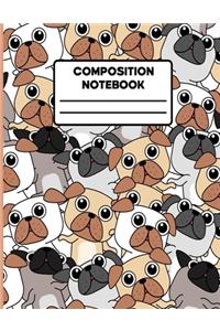 Cute funny Dog Face Composition Notebook