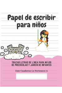 Papel de escribir para niños