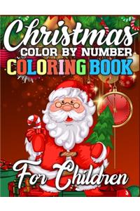 Christmas Color By Number Coloring Book for Children