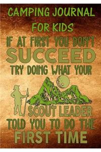 Camping Journal For Kids