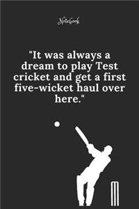 Cricket Notebook Quote 78 Notebook For Cricket Fans and Lovers