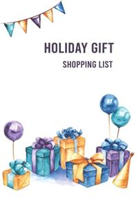 Holiday gift shopping list