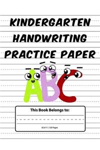 Kindergarten Handwriting Practice Paper