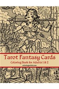 Tarot Fantasy Cards Coloring Book for Adults 1 & 2