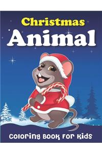 Christmas Animal Coloring Book for Kids