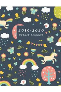 2019-2020 Weekly Planner: Large Two Year Planner with To-Do List (Bonus Unicorn Coloring Pages)