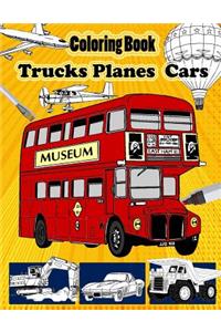 Trucks Planes Cars Coloring Book
