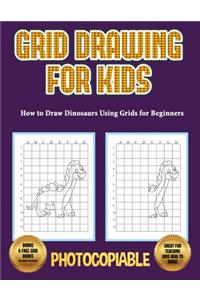 How to Draw Dinosaurs Using Grids for Beginners (Grid Drawing for Kids)
