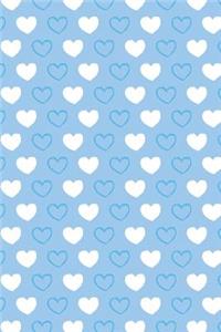 Bullet Journal Notebook Hearts Pattern 1