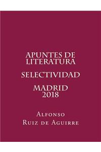 Apuntes de Literatura. Selectividad. Madrid. 2018.