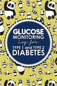 Glucose Monitoring Log for Type 1 and Type 2 Diabetes