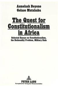 Quest for Constitutionalism in Africa