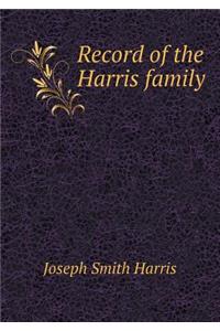 Record of the Harris Family