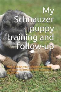 My Schnauzer puppy training and follow-up