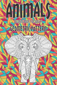 Coloring Book for Adults Geometric pattern - Animals