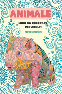 Libri da colorare per adulti - Fiori e Desgins - Animale