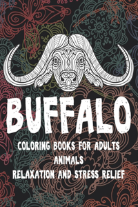 Animals Coloring Books for Adults Relaxation and Stress Relief - Buffalo