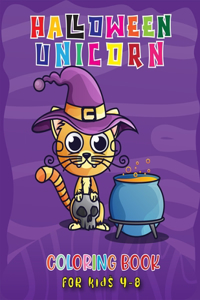 Halloween Unicorn Coloring Book for Kids 4-8