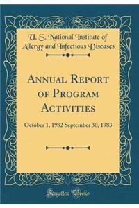 Annual Report of Program Activities