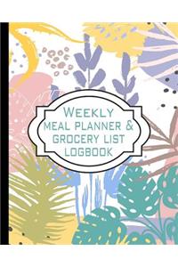 Weekly Meal Planner & Grocery List Logbook