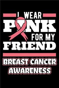 I Wear Pink for My Friend Breast Cancer Awareness