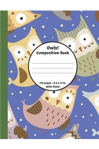 Owls! Composition Book