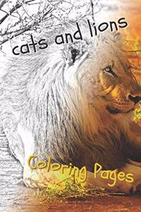 Cats and Lions Coloring Pages
