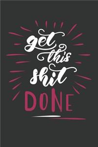 Get This Shit Done Password Logbook