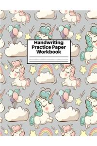 Handwriting Practice Paper Workbook