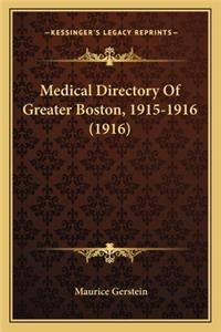 Medical Directory of Greater Boston, 1915-1916 (1916)