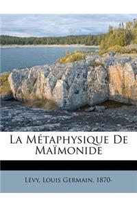 Métaphysique de Maïmonide