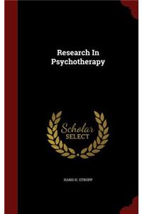 Research In Psychotherapy
