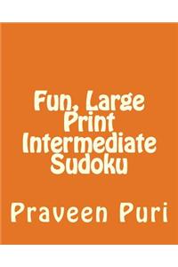 Fun, Large Print Intermediate Sudoku