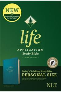 NLT Life Application Study Bible, Third Edition, Personal Size (Leatherlike, Teal Blue, Indexed)