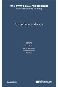 Oxide Semiconductors: Volume 1633