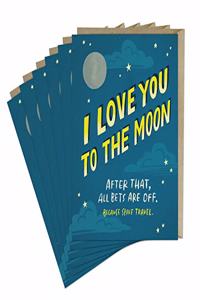 6-Pack Em & Friends To The Moon Love Card