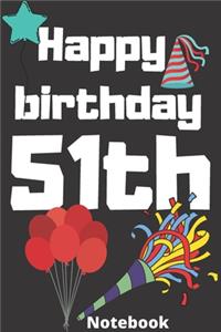 Happy birthday 51th notebook