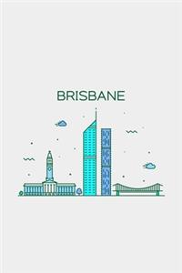 Brisbane Minimalist Travel Notebook [Lined] [6x9] [110 pages]