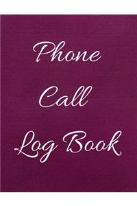 Phone Call Log Book