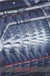 Airplane Fighter Jet Engine Aim High Collection Travel Lined Journal, Volume 13, College Ruled Notebook, Softcover Writing Notepad Gift, 120 Pages