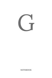 Buchstabe G Notizbuch
