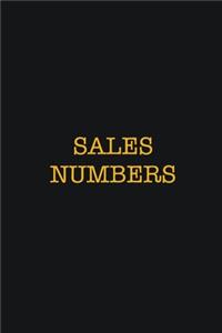 Sales Numbers