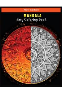 MANDALA Easy Coloring Book